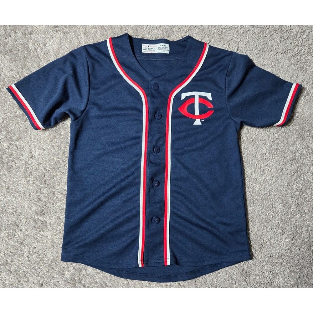 Genuine Merchandise MLB Minnesota Twins Youth Medium 8 Baseball Jersey Blue Red